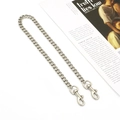 Thick silver polished Cuban link chain strap with sturdy swivel lobster clasps - Silver 8-sided Polished Chain (40cm)