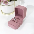 Caja Para Anillos Rosa*caja Con Esquinas Sin Costuras
