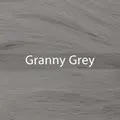 Long wavy synthetic wig in granny grey color with corn perm texture for women - Silver Gray