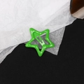 Y2K dopamine star hair clip in bright neon green finish for girls and women - Green