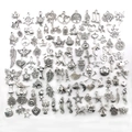 100pcs antique silver alloy charms including seahorse butterfly and life tree for DIY jewelry - M210-Mixed Antique Silver-100pcs