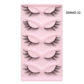 Dramatic cat-eye thick cross false eyelashes set with black band 5 pairs pack 3DMAO-32 - 3DMAO-32