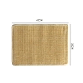 Natur-Sisal-Teppich für Wohnzimmer, hellbraune rechteckige Webmatte in 40x30cm - 40*30cm / Rechteck / Natürliches Sisal / Gekettelt