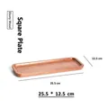 Square Plate Thickened 25*12.5*2cm