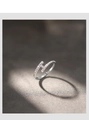 Macro shot of S925 silver stamp inside the pavé cubic zirconia H-shaped ring band - Silver