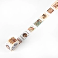 Vintage washi tape in postzegelstijl met klassieke portretten en postontwerpen - Mucha Kunstcollectie