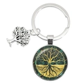 Gold Tree On Dark Green