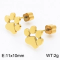 Boucles d'oreilles minimalistes en acier inoxydable doré à l'or 18 carats - Or