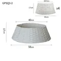 White woven Christmas tree collar with dimensions of 40cm top and 58cm base diameter - Small White Tree Collar (4-Piece Set)