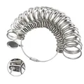 Metal ring sizer measuring tool set with 1-33 size scales on a wire loop - Vietnam Size 1-33