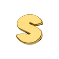 Polished golden metal letter S slider bead for 8mm DIY keychain jewelry accessories - Letter-S / 8mm (Inner Diameter)