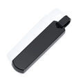 Minimalist rectangular bar pendant necklace in sleek black finish for men - Black Pendant No Chain