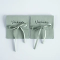 Light green microfiber jewelry pouch with velvet finish and ribbon bow closure - Light Green