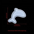 Translucent shark and dolphin silicone quicksand mold for DIY resin keychain pendants - Shark Quicksand Mold LS#30