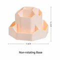Organizzatore cancelleria crema grande capacità con base fissa non rotante 17,8 cm - Non Girevole / Rosa