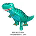 Mini ballon dinosaure émeraude en aluminium pour fêtes, non gonflé 41x28cm - Mini Dragon d'Émeraude (HY#18CKT)