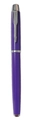 Executive purple rollerball pen with silver metal accents and iconic arrow clip design - Purple with Silver Trim