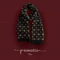 Classic dark knit scarf featuring green and white vintage snowflake patterns - Small Snowflake Dark Green