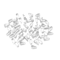 Silver textured melon seed clasps for DIY necklace pendants on white background - 2*6mm / Silver