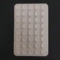 Pink rectangular double-sided silicone suction cup pad for mobile phones with 40 mini cups - Double Sided 24 Holes / Light Pink