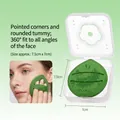 Banana-shaped green Rubycell makeup puff with a translucent plastic storage case - No Anxiety Banana Puff (Green)