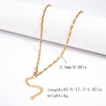 2.5mm gold plated stainless steel snake chain necklace with 45+5cm adjustable length - 2.5mm 3:1 Box Chain - Gold