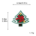 Green Christmas tree embroidered patch with dimensions 6.4cm for DIY holiday sewing - 6.4x5.8cm / 11184-Festival of Trees Christmas Tree