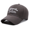 Charcoal grey baseball cap with white Chicmaster embroidery and reinforced curved brim - Adjustable / Gray