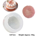 Round silicone mold for DIY waffle and mousse cake making, 8.8x3cm size for baking crafts - Cake Base-50-2652-D