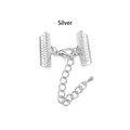 Set chiusura a moschettone argento con terminali e catena di estensione per gioielli - 6mm / Argento