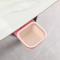 Pink and beige rotating desk bin for kitchen storage attached to marble tabletop - Red Pink / Adhesive Style
