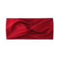 Red sports headband for women, elastic anti-slip fitness yoga running hair sweat band detail. - Burgundy