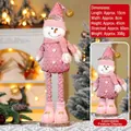Pink sequin telescopic Christmas snowman doll with adjustable height from 45cm to 60cm - Pink 60CM Telescopic Snowman