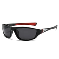 C1 Glossy Black Frame Red Legs Grey Lens