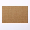 Brown woven PVC place mat with thick flax texture for heat resistance and table protection - New Gold