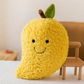 Adorabile peluche a forma di mango giallo con faccina sorridente ideale per regali e casa - 23-25cm / Mango