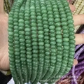 Strands of translucent green natural stone abacus beads for handmade jewelry making - 9 / 5*8mm (approx. 73 pcs/strand)