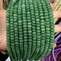 Brins de perles en pierre naturelle verte translucide pour la création de bijoux - 5*8mm (environ 73 pièces/fil) / Vert