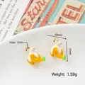 Cute yellow enamel banana charm 17x10mm for DIY jewelry making earrings and bracelets - 41# Banana