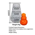 Three-stack Halloween pumpkin silicone mold and orange candle with funny expressions - Three Stacked Pumpkins