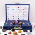 24-day Christmas advent calendar with natural gemstones, crystals and pendant necklace - Christmas Crystal Blind Box 24 Grids (Mixed Stones)
