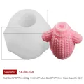 Moule en silicone pour bougies en forme de pull tricoté rose avec détails texturés - Moule Pull BH-168 / Blanc
