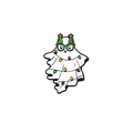 Cute Christmas ghost alloy brooch with Christmas tree glasses and colorful lights - Ghost with Christmas Glasses and Lights (CZ0432-2)