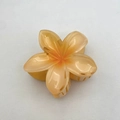 Frangipani flower hair claw clip featuring a vibrant yellow and orange gradient finish - 8cm / Lotus Pink