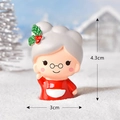 Miniature Christmas resin figurine of a grandmother for snow globe decor, 4.3cm high - Waving Grandma (12)