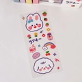 Simpatici adesivi in PVC con coniglio bianco e fragole per decorare il quaderno - Adesivo Coniglio e Cane (5#)