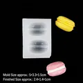 Silicone macaron mold for DIY candles and chocolates with dual-cavity design - Style 2 Transparent (16456)