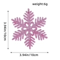 Pink glittery snowflake Christmas tree ornament 10cm size and 6g weight variant - 12Pcs/Pack / Pink Style B