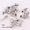 DIY silver pendant bails 18mm large size for necklace jewelry making accessories - 18mm Large Size Copper Bail Clasp