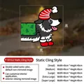 Sticker de Noël Border Collie pour fenêtre disponible en cinq tailles de S à XXL - Border Collie de Noël / Petit (40x40cm)